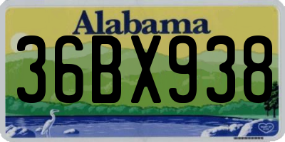 AL license plate 36BX938