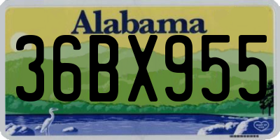 AL license plate 36BX955