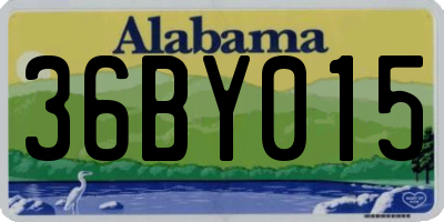 AL license plate 36BY015