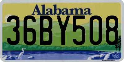 AL license plate 36BY508