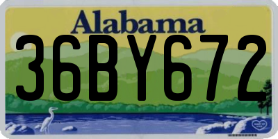AL license plate 36BY672