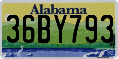 AL license plate 36BY793