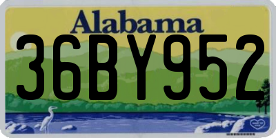 AL license plate 36BY952