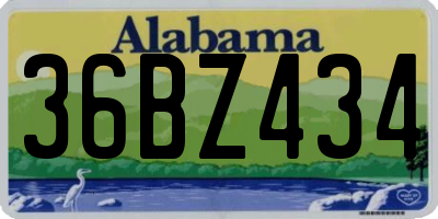 AL license plate 36BZ434