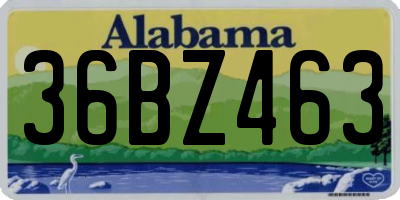 AL license plate 36BZ463