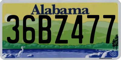 AL license plate 36BZ477