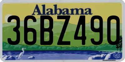 AL license plate 36BZ490