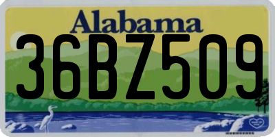 AL license plate 36BZ509