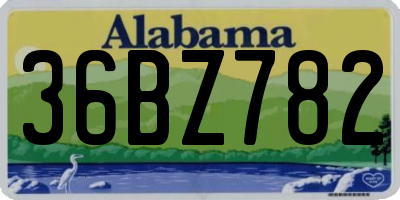 AL license plate 36BZ782