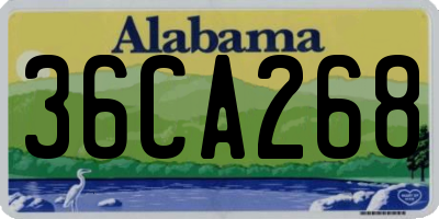 AL license plate 36CA268