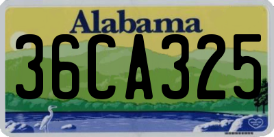 AL license plate 36CA325