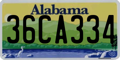 AL license plate 36CA334