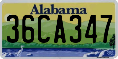 AL license plate 36CA347