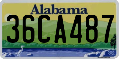 AL license plate 36CA487