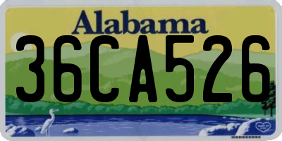 AL license plate 36CA526