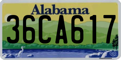 AL license plate 36CA617