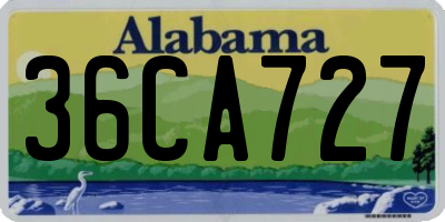 AL license plate 36CA727