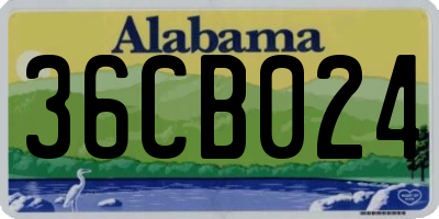 AL license plate 36CB024