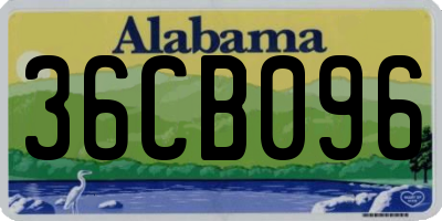AL license plate 36CB096