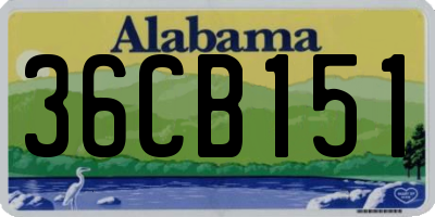 AL license plate 36CB151