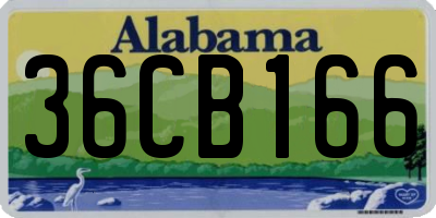 AL license plate 36CB166