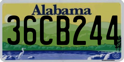 AL license plate 36CB244