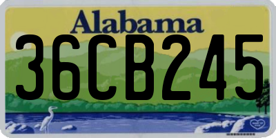 AL license plate 36CB245