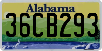 AL license plate 36CB293