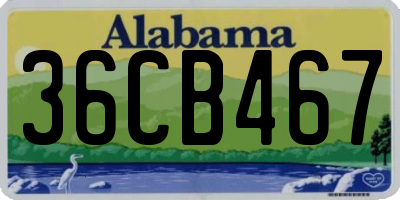 AL license plate 36CB467