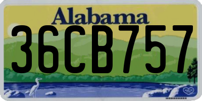 AL license plate 36CB757