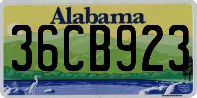 AL license plate 36CB923