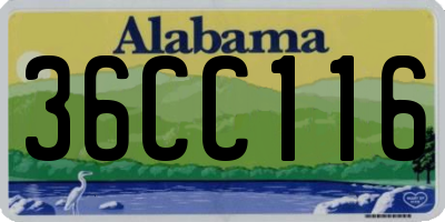 AL license plate 36CC116