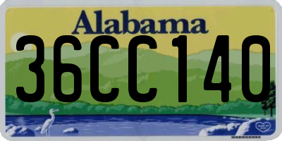 AL license plate 36CC140