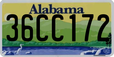 AL license plate 36CC172