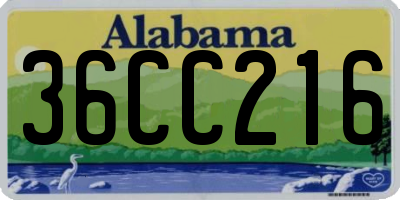 AL license plate 36CC216