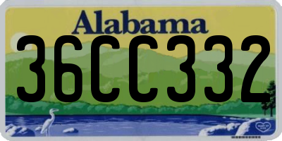 AL license plate 36CC332