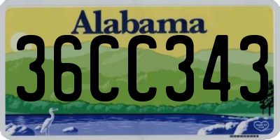 AL license plate 36CC343