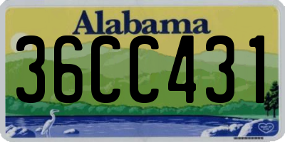 AL license plate 36CC431