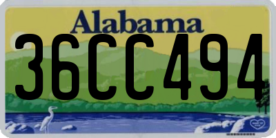 AL license plate 36CC494