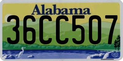 AL license plate 36CC507