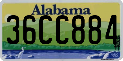 AL license plate 36CC884