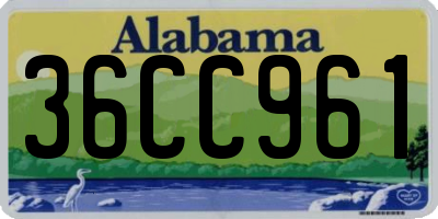 AL license plate 36CC961