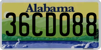 AL license plate 36CD088