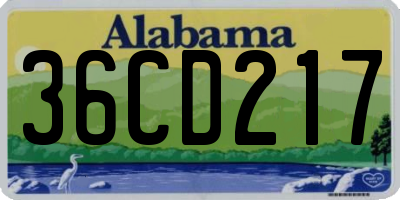 AL license plate 36CD217