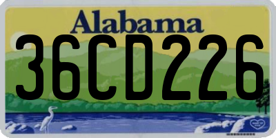 AL license plate 36CD226