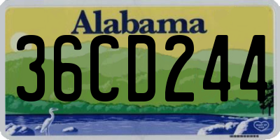 AL license plate 36CD244