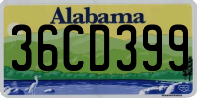 AL license plate 36CD399