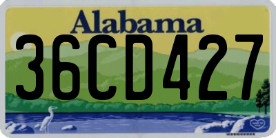 AL license plate 36CD427