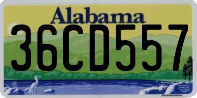 AL license plate 36CD557