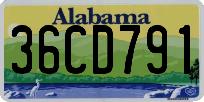AL license plate 36CD791